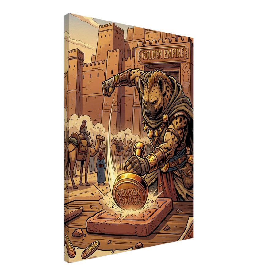 Hyena Desert Debt Collector | Canvas 50×70 cm (20×28 in) – Portrait — product image 1