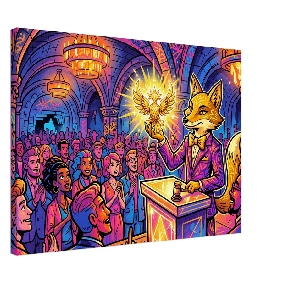 Golden Fox Auctioneer | Canvas 50×70 cm (20×28 in) – Landscape — product image 1