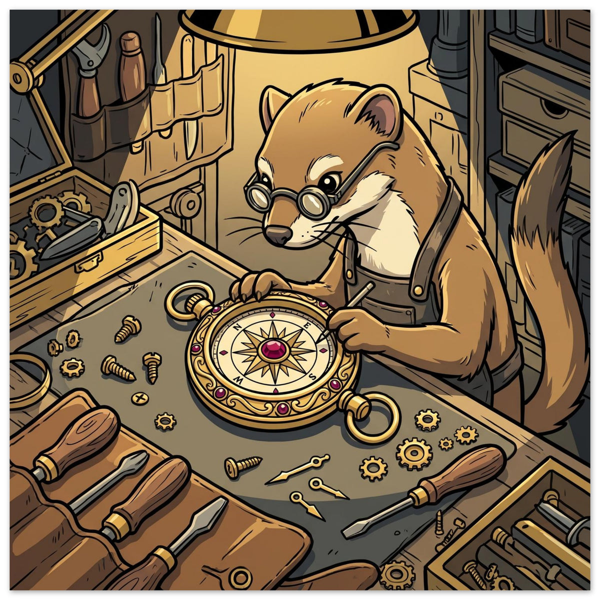 Golden Panther Vault | Foam 40×40 cm (16×16 in) – Square — product image 1