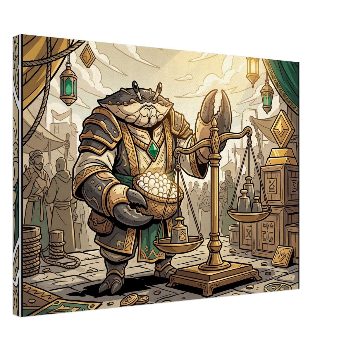 Golden Auctioneer | Canvas 50×70 cm (20×28 in) – Landscape — product image 1