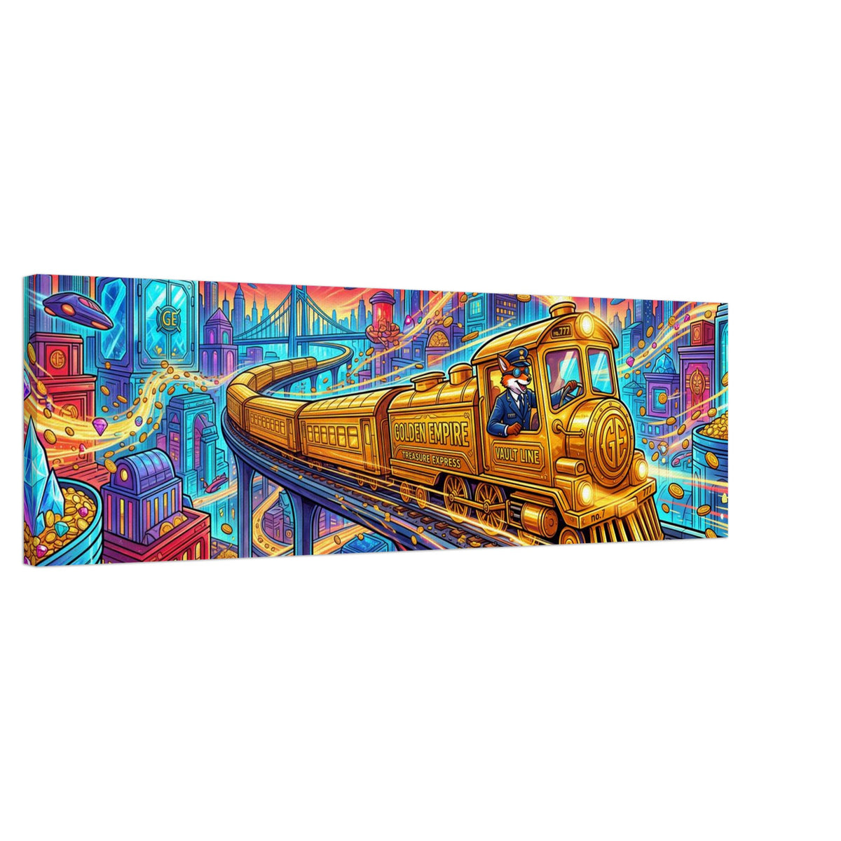 Golden Vault Express | Canvas 30×100 cm (12×40 in) – Landscape — product image 1