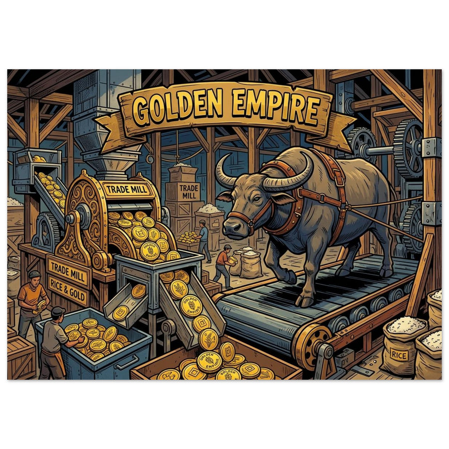 Water Buffalo Trade Mill Operator | Aluminium 50×70 cm (20×28 in) – Landscape — product image 1