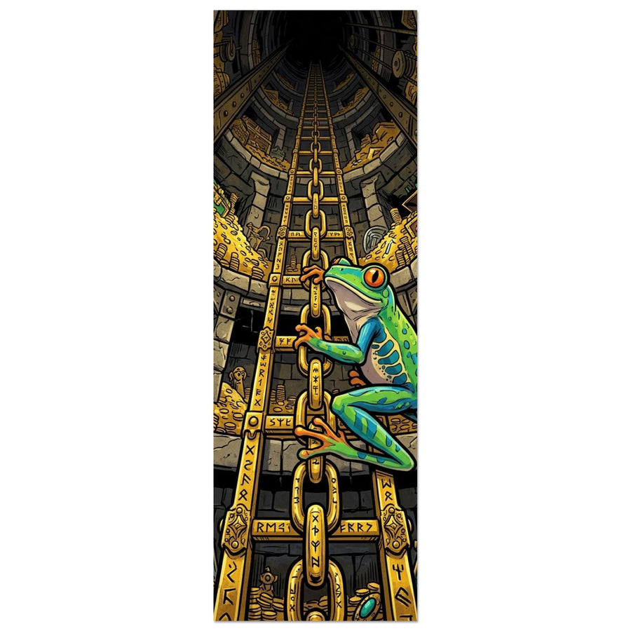 Tree Frog Vault Climber | Aluminium 30×90 cm (12×36 in) – Portrait — product image 1