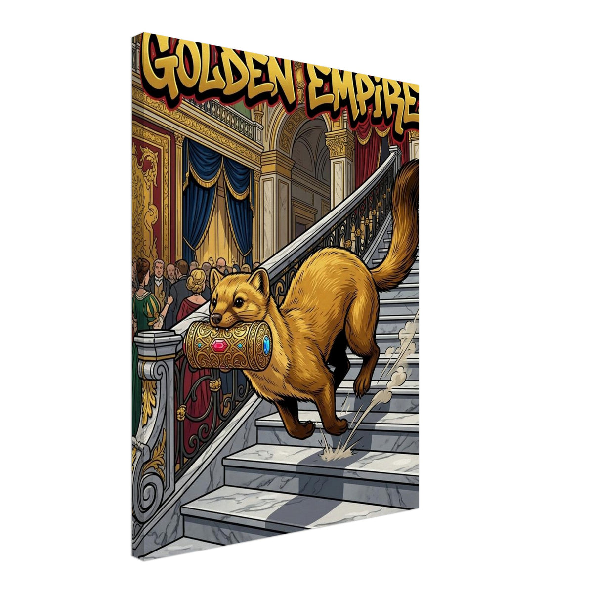 Marten Jewel Stair Courier | Canvas 45×60 cm (18×24 in) – Portrait — Canvas Wall Art — product image 1