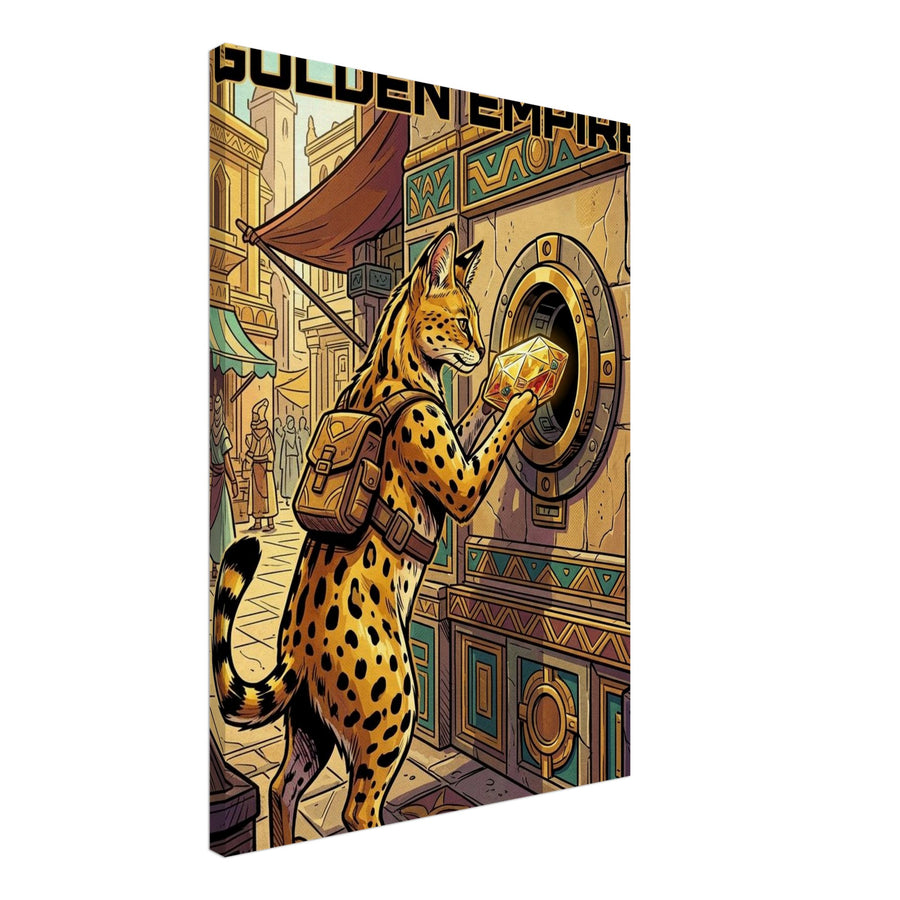 Serval Jewel Exchange Messenger | Canvas 50×70 cm (20×28 in) – Portrait — product image 1