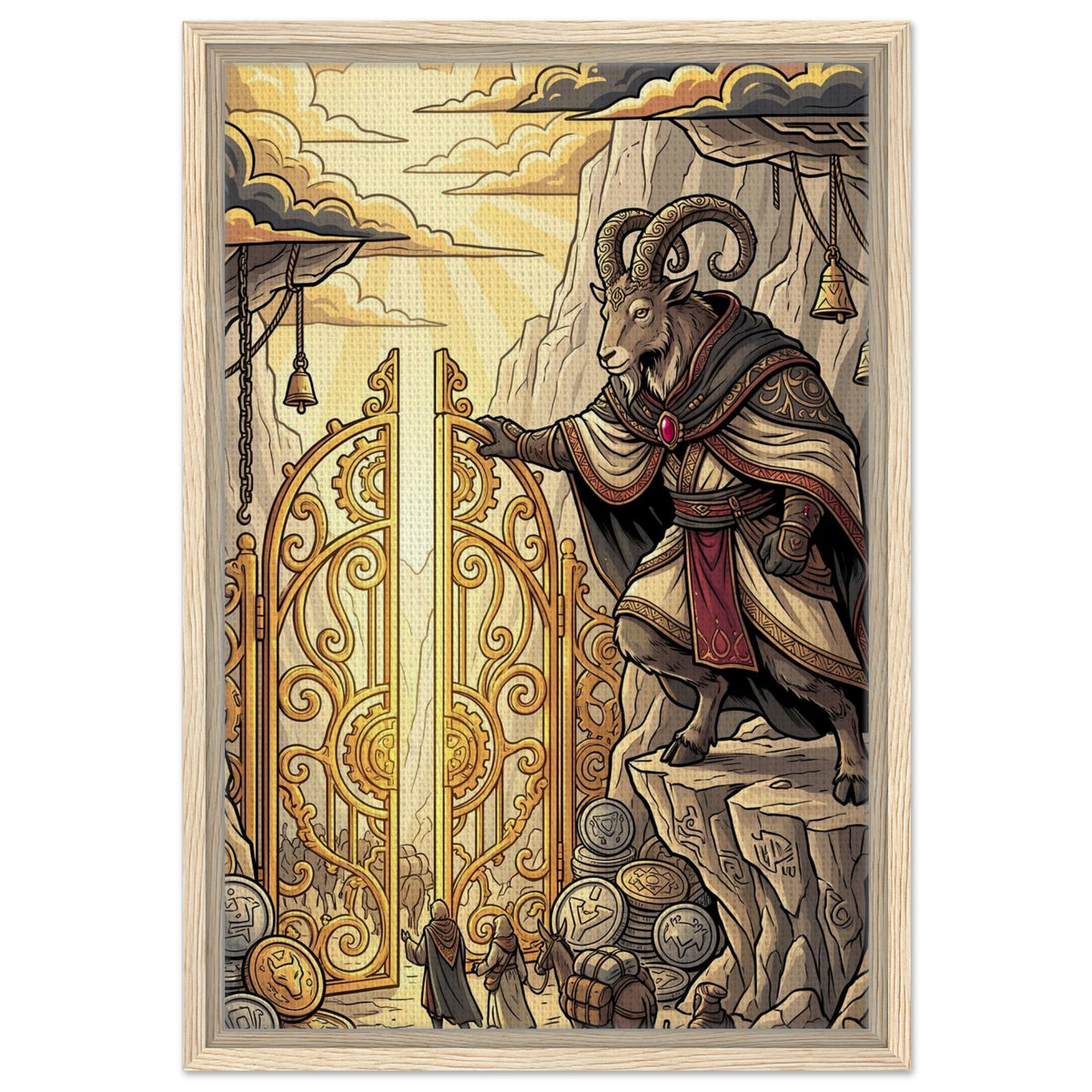 Golden Vault 005 | Framed Canvas 40×60 cm (16×24 in) – Portrait — product image 1