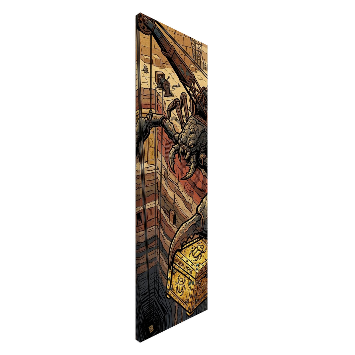Scorpion Desert Vault Excavator | Canvas 30×100 cm (12×40 in) – Portrait — product image 1