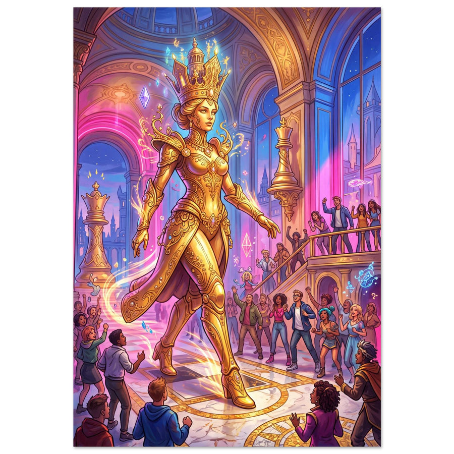 The Golden Queen – Monumental Chess Gallery | Premium Matte Poster 70×100 cm (28×40 in) – Portrait — product image 1