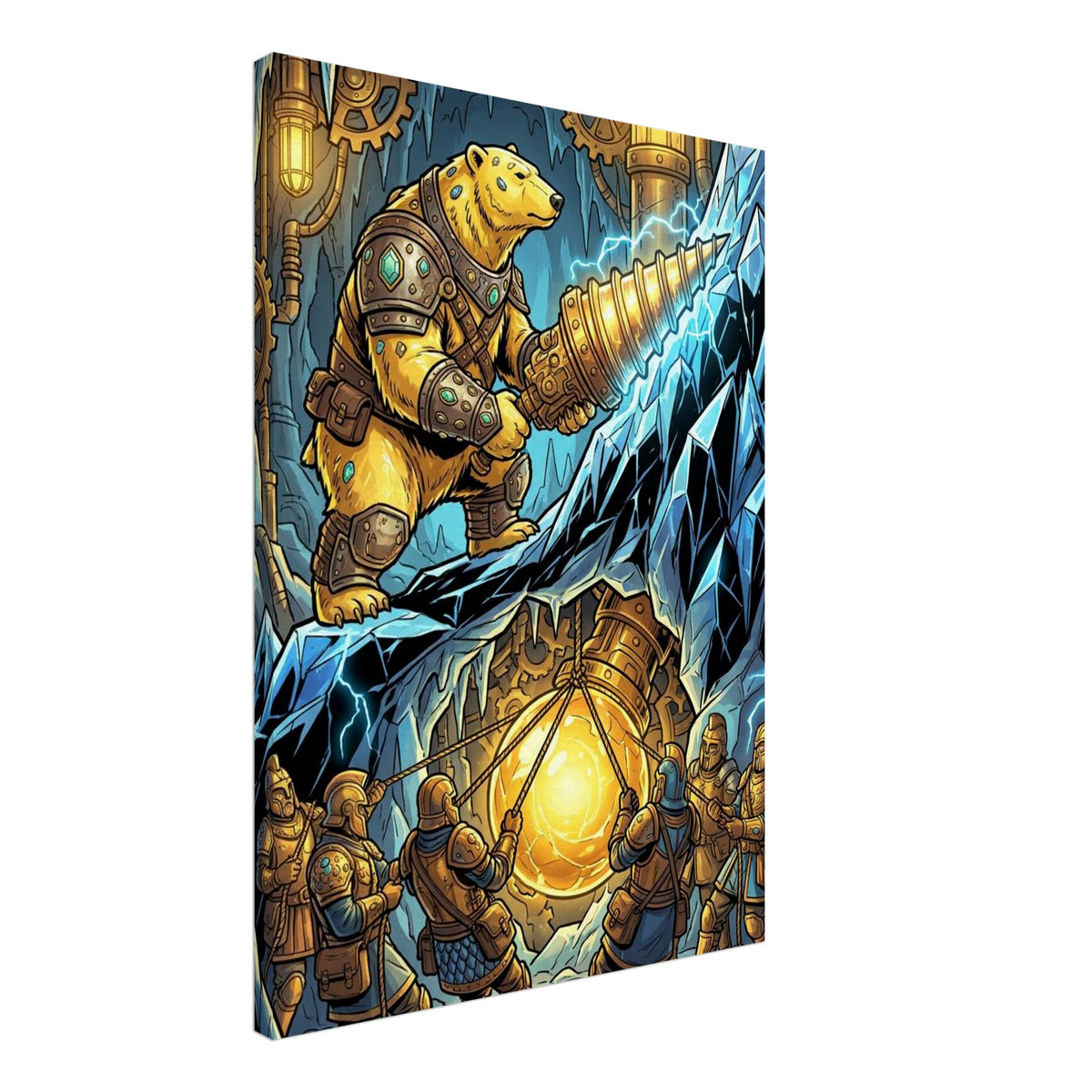 Polar Bear Frozen-Resource Baron | Canvas 50×70 cm (20×28 in) – Portrait — Canvas Wall Art — product image 1