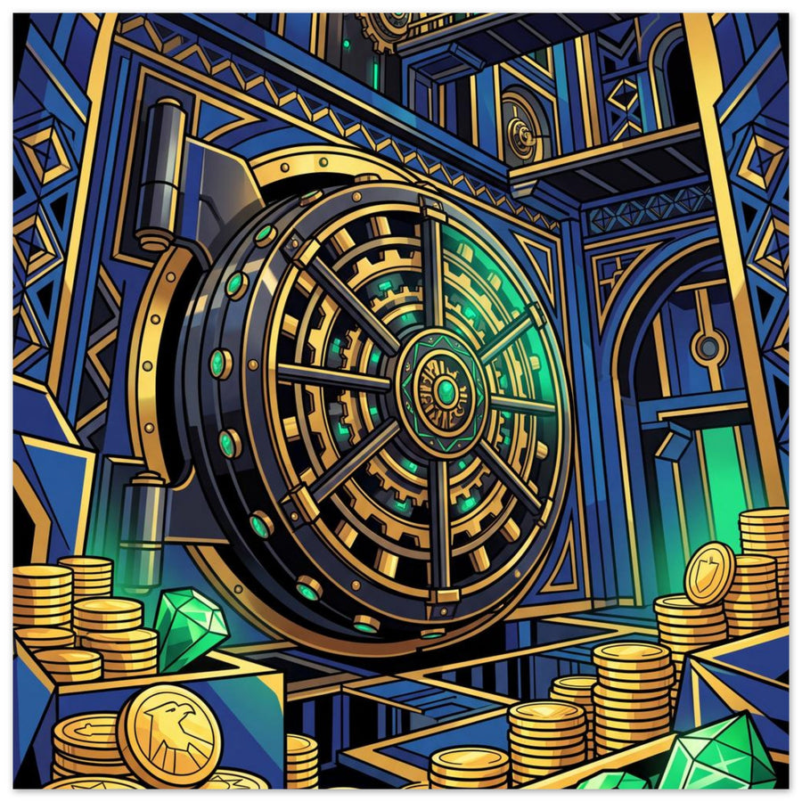 Golden Vault Wheel | Foam 60×60 cm (24×24 in) – Square — product image 1