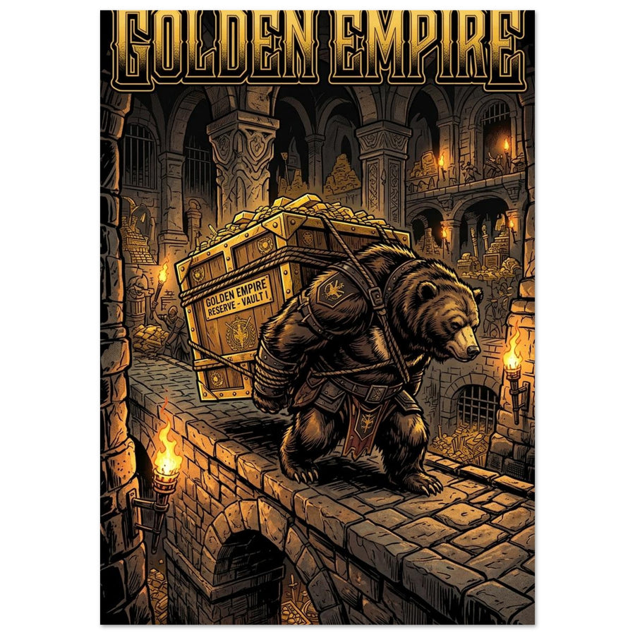 Sloth Bear Royal Vault Porter | Premium Matte Paper Poster A0 (84.1×118.9 cm / 33.1×46.8 in) – Portrait — Premium Matte Poster — product image 1