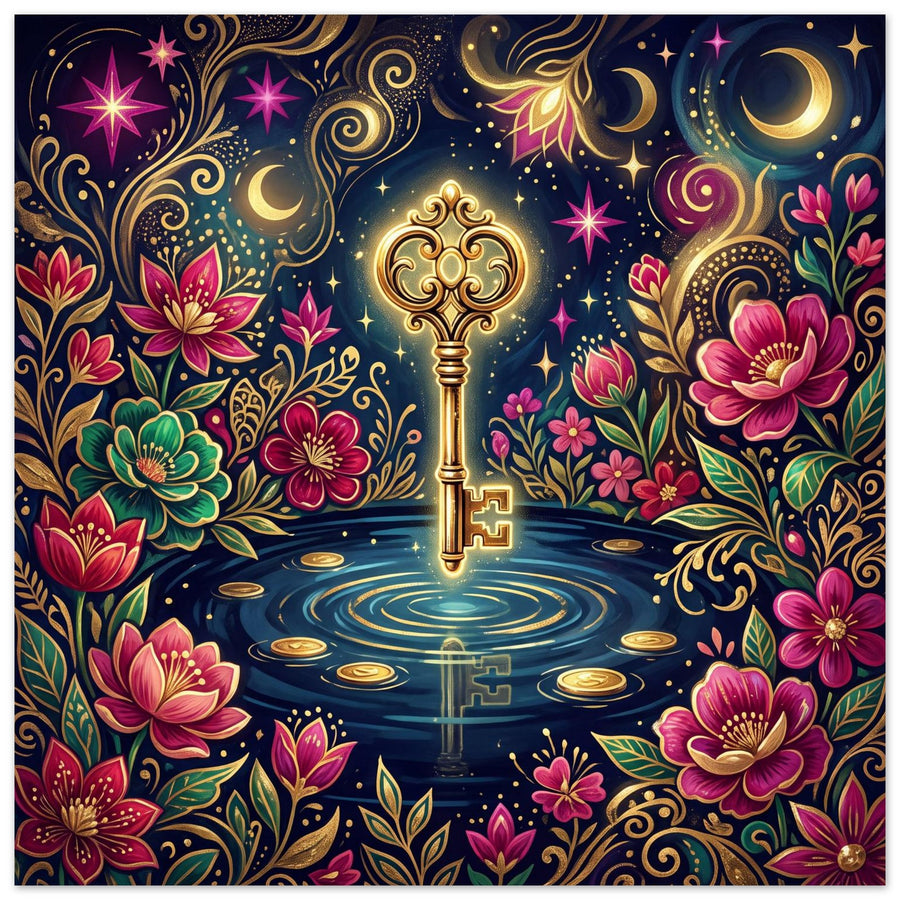 The Golden Key | Foam 40×40 cm (16×16 in) – Square — product image 1