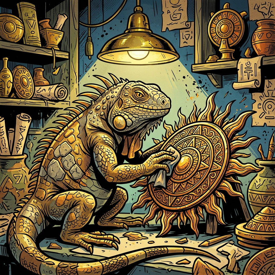 Iguana Golden Relic Restorer artwork